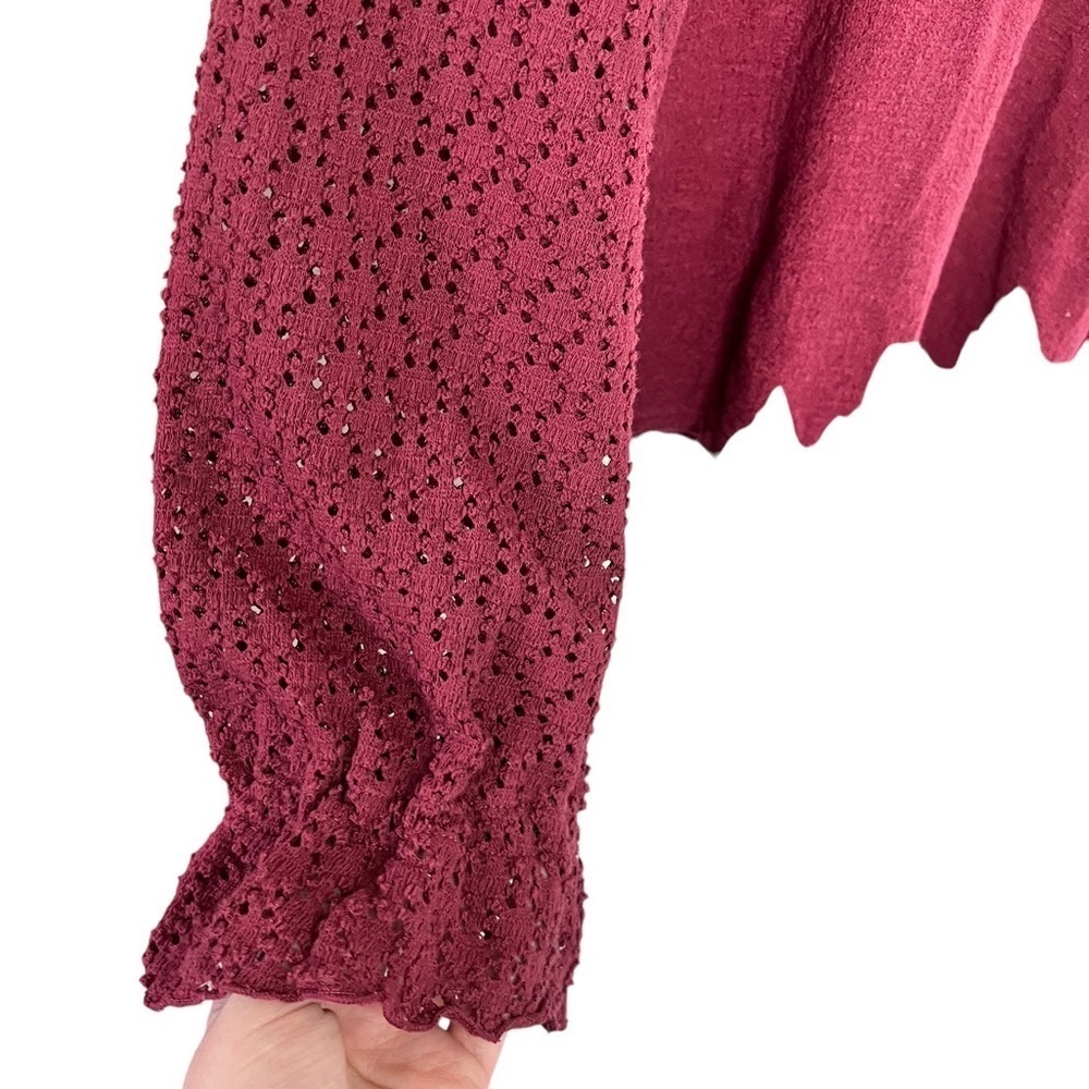 Madewell Texture & Thread Eyelet Mix Ruffle-Sleeve Top - Picture 8 of 10